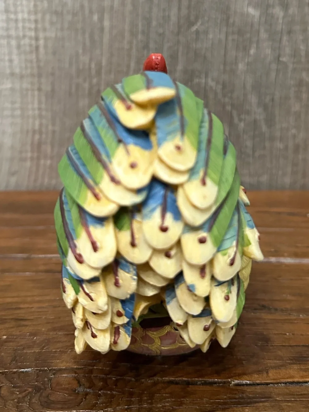 Rooster Folk Art Figurine in Hard Plastic Polyresin